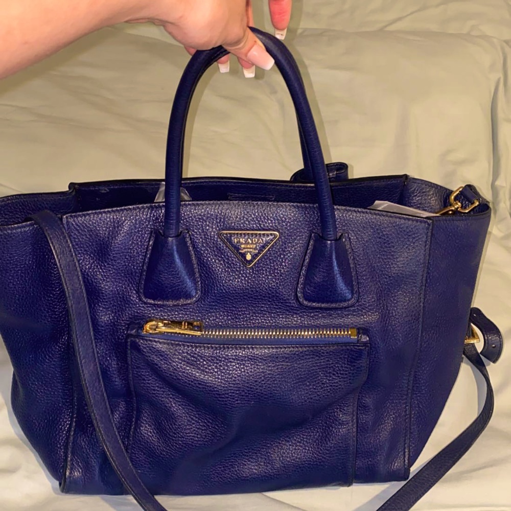 Prada leather large tote
